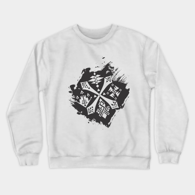 Guild Crest Splash BLACK Crewneck Sweatshirt by MinosArt